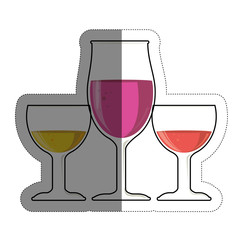 cocktails drinks over white background. vector illustration