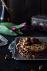 Sweet healthy cookies with hazelnuts