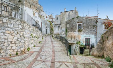 Scenic sight in Vico Garganico, old village in Puglia, Italy