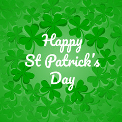Green Clover Abstract Background for St Patricks Day.