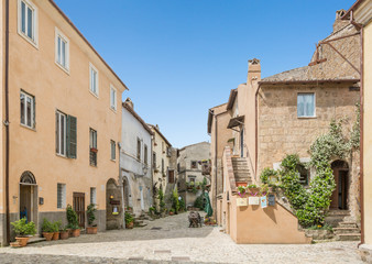 Scenic sight in Calcata, old village in Viterbo Province, Lazio