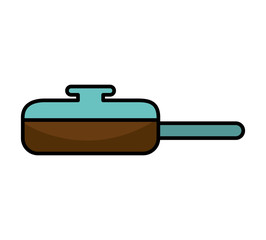 pan kitchen utensil isolated icon vector illustration design