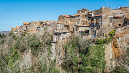 Fototapeta na wymiar Scenic sight in Barbarano Romano, medieval village in Viterbo Province, Lazio, Italy