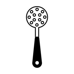 frieds spoon kitchen cutlery isolated icon vector illustration design