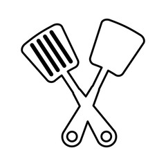 spatula kitchen cutlery isolated icon vector illustration design