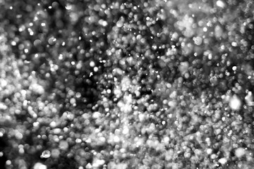 Snowfall isolated on black background . Design element