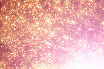 Red  Abstract Festive Background with circles, glitter or bokeh lights. Round defocused particles. Valentines day template