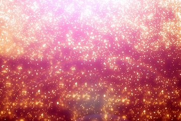 Obraz premium Red Abstract Festive Background with circles, glitter or bokeh lights. Round defocused particles. Valentines day template