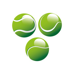 tennis balls icon over white background. vector illustration