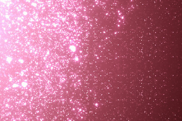 Obraz premium Red Abstract Festive Background with circles, glitter or bokeh lights. Round defocused particles. Valentines day template