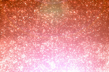 Fototapeta premium Red Abstract Festive Background with circles, glitter or bokeh lights. Round defocused particles. Valentines day template