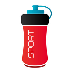 sport bottle icon over white background. vector illustration