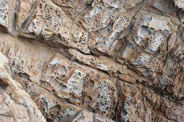 The quaint texture of the coastal rock 4