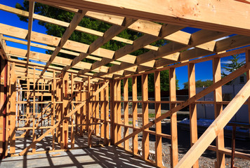 wooden frame house building structure - New Zealand