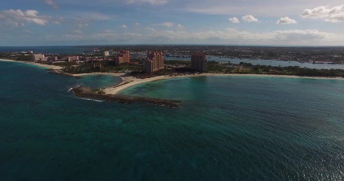 Aerial View of Paradise Island, Bahamas 