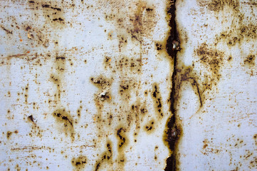 Old rusty painted metal surface