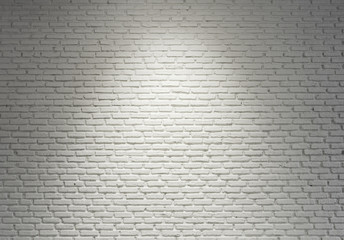 White brick wall in shadow