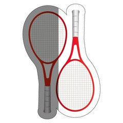 tennis rackets over white background. vector illustration