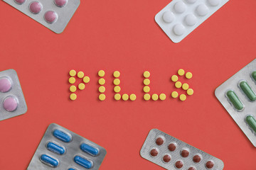 medicine; pill; medical; colorful; background; prescription; pharmaceutical; vitamin; medication; white; drug; blue; pharmacy; antibiotic; care; addiction; capsule; bottle; health; science; treatment;