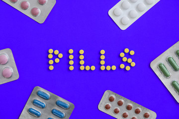 medicine; pill; medical; colorful; background; prescription; pharmaceutical; vitamin; medication; white; drug; blue; pharmacy; antibiotic; care; addiction; capsule; bottle; health; science; treatment;