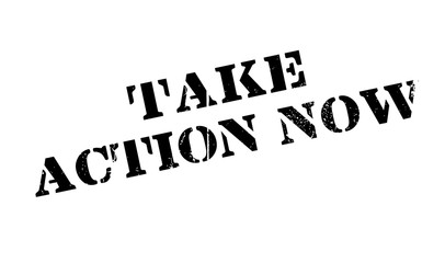 Take Action Now rubber stamp. Grunge design with dust scratches. Effects can be easily removed for a clean, crisp look. Color is easily changed.