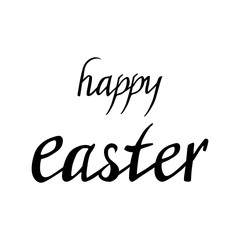 Happy Easter greeting card with hand drawn