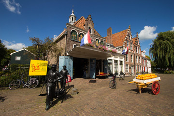 edam paese turistico olandese famoso per il suo formaggio festa promozionale formaggio edam olanda europa 