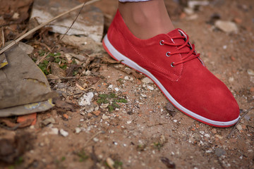 Red women's shoes