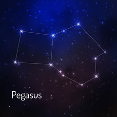  constellation in the night starry sky