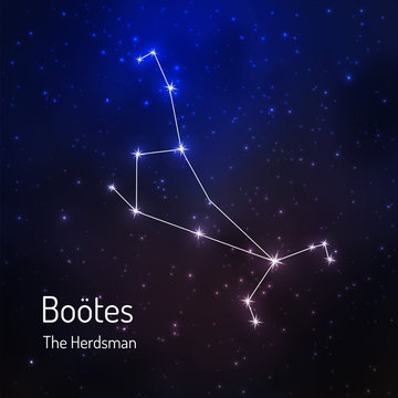 constellation in the night starry sky