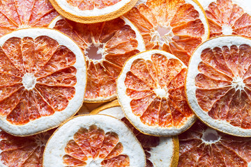 citrus slices background. copy space