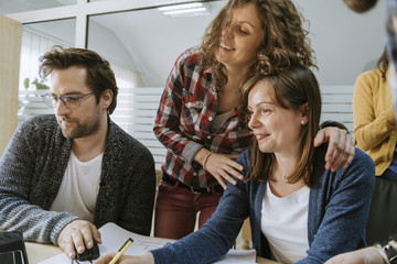 Start Up Team Of Freelancers In The Office