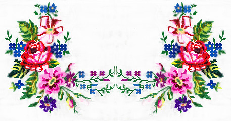 Ukrainian folk embroidery, handmade