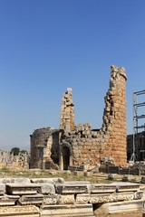 Ruins of the ancient city Perge Turkey