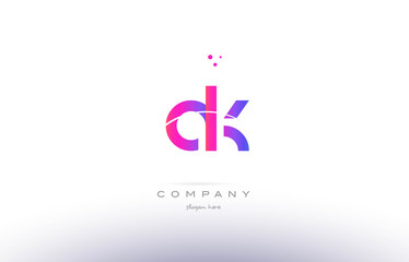ak a k  pink modern creative alphabet letter logo icon template