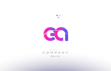 ea e a  pink modern creative alphabet letter logo icon template