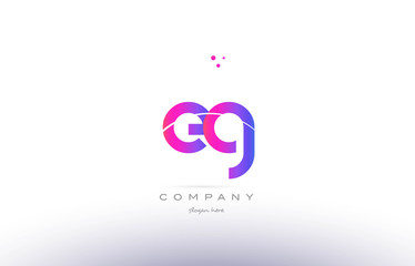 eg e g  pink modern creative alphabet letter logo icon template