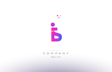 is i s  pink modern creative alphabet letter logo icon template