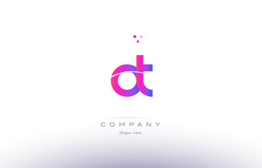 ot o t  pink modern creative alphabet letter logo icon template