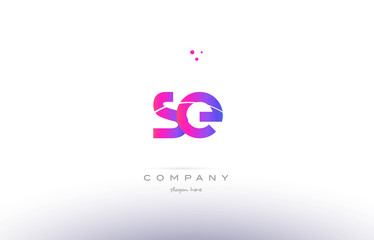 se s e  pink modern creative alphabet letter logo icon template