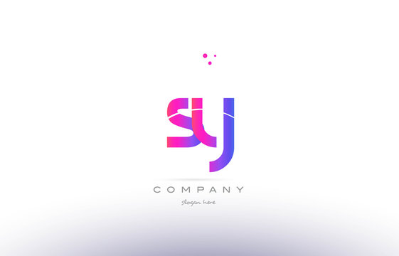 sy s y  pink modern creative alphabet letter logo icon template