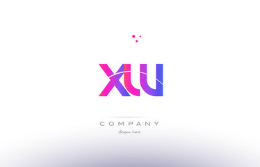 xw x w  pink modern creative alphabet letter logo icon template