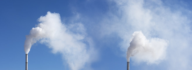 Column of smoke, air with pollution, climate change
