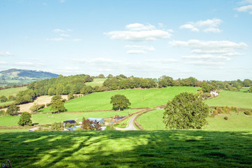 Fototapeta na wymiar Welsh landscape in the fall.