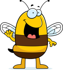 Cartoon Bee Waving