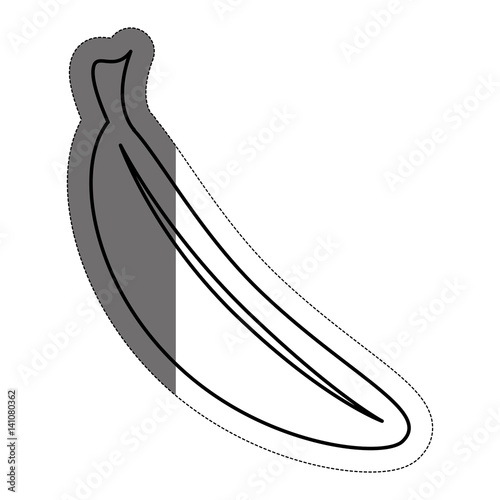 "banana fruit icon over white background. vector illustration" Stock