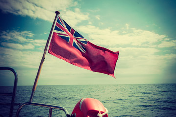 uk red ensign the british maritime flag flown from yacht