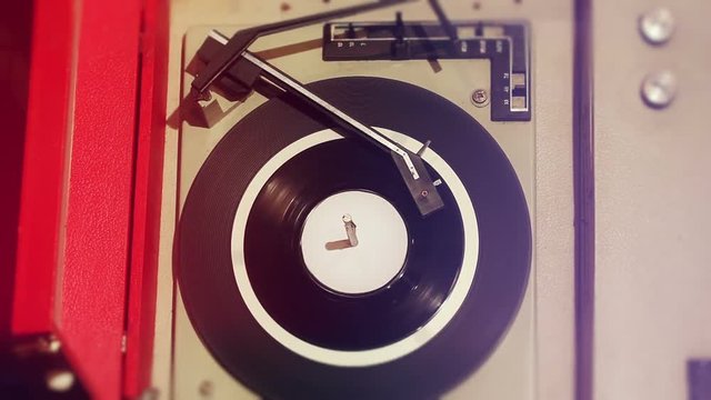 Cool funky record player background