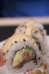 Raw food ready to eat sushi