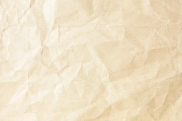 Crumpled yellow paper texture